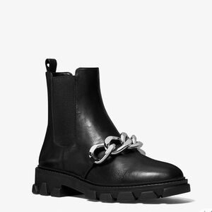 Michael Kors “Scarlett” Embellished Leather Lug Boot